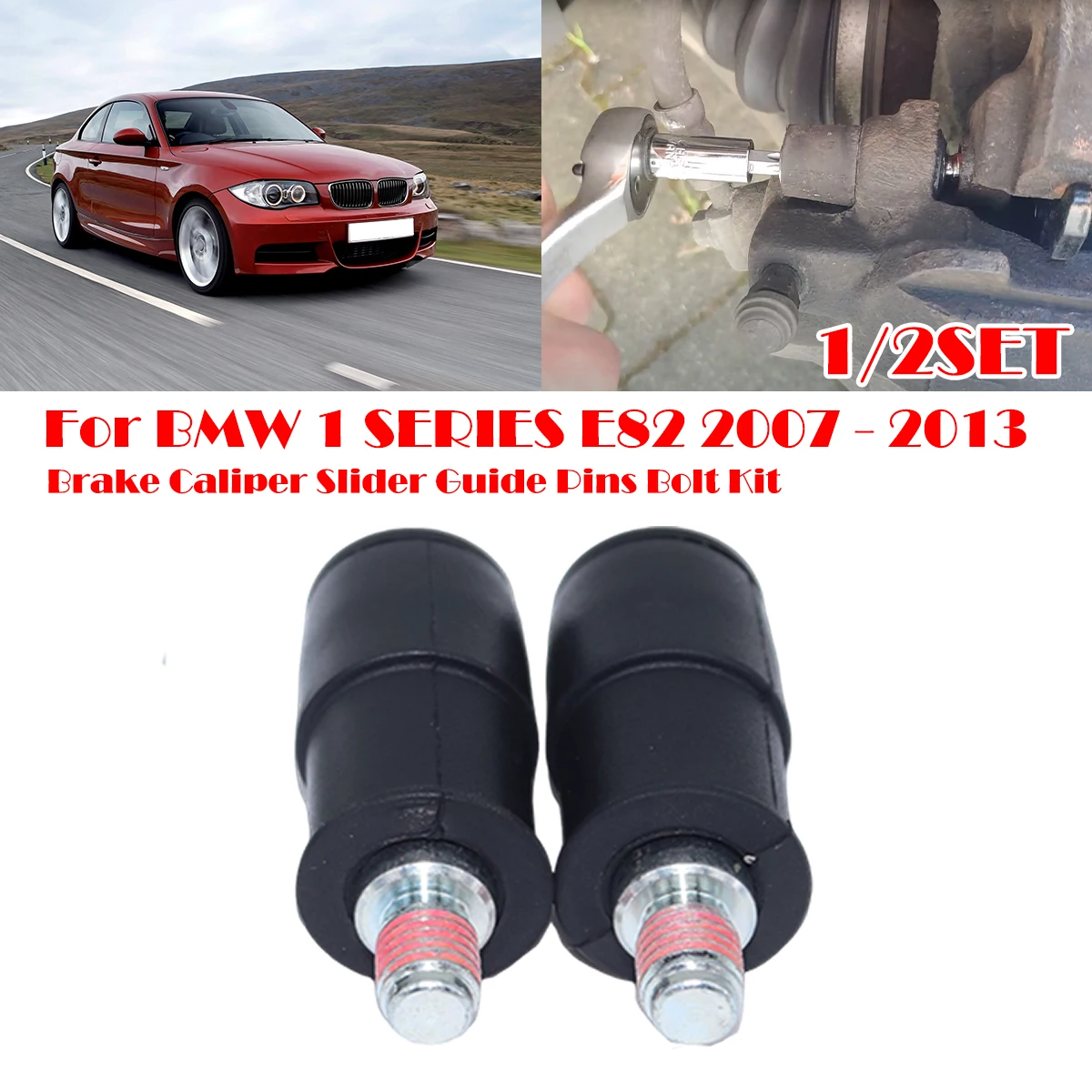 1/2Set Front Rear Brake Caliper Slider Guide Pins Bolt Kit For BMW 1 SERIES E82 2007-2013 Left Right Disc Housing Bellows Boot 
1/2Set Front Rear Brake Caliper Slider Guide Pins Bolt Kit For BMW 1 SERIES E82 2007-2013 Left Right Disc Housing Bellows Boot
