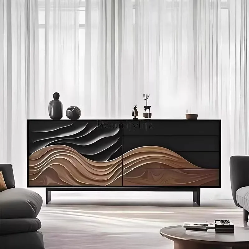 Modern light luxury solid wood dining side cabinet art high-end feeling entrance foyer integrated storage side cabinet against
Modern light luxury solid wood dining side cabinet art high-end feeling entrance foyer integrated storage side cabinet against