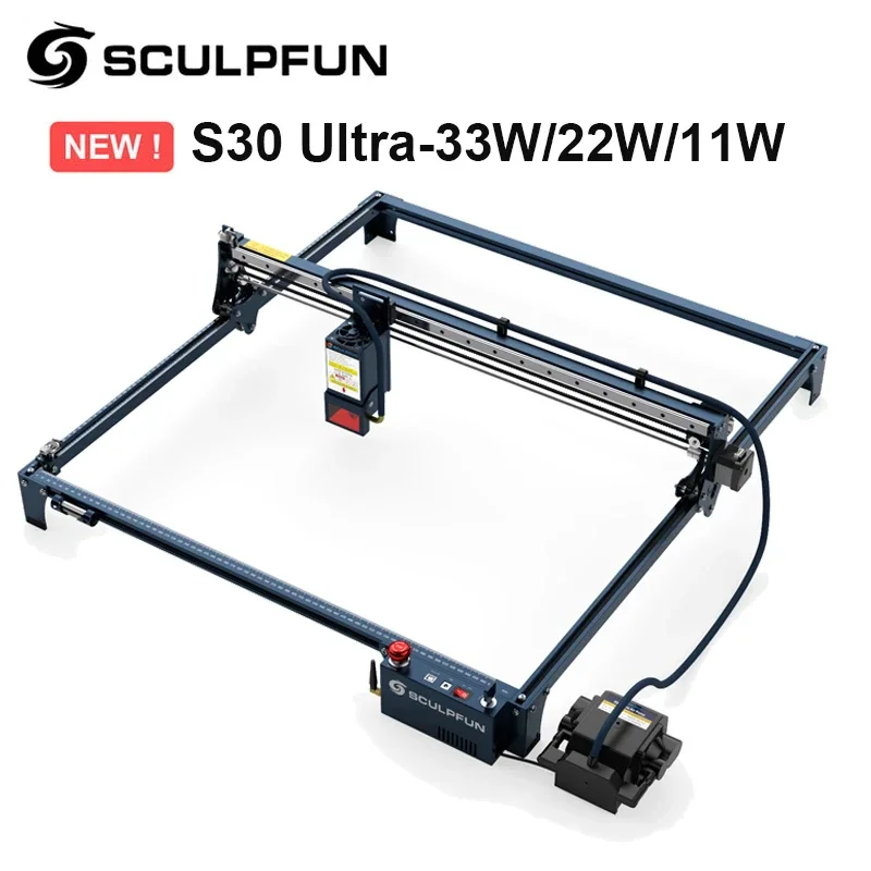 SCULPFUN S30 Ultra 33W /22W/11W Engraving machine Automatic Air-assist System Replaceable Lens 600x600mm Engraving Area
SCULPFUN S30 Ultra 33W /22W/11W Engraving machine Automatic Air-assist System Replaceable Lens 600x600mm Engraving Area