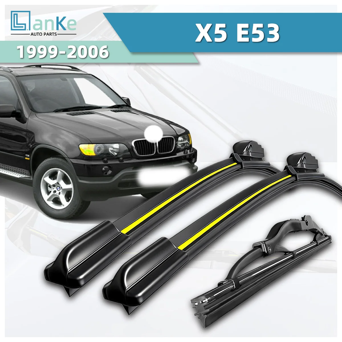 Lanke Wiper Fit For BMW X5 E53 (1999-2006) Natural Rubber Strip Boneless Silence Car Windshield Wiper Blade Car Aaccessories
Lanke Wiper Fit For BMW X5 E53 (1999-2006) Natural Rubber Strip Boneless Silence Car Windshield Wiper Blade Car Aaccessories