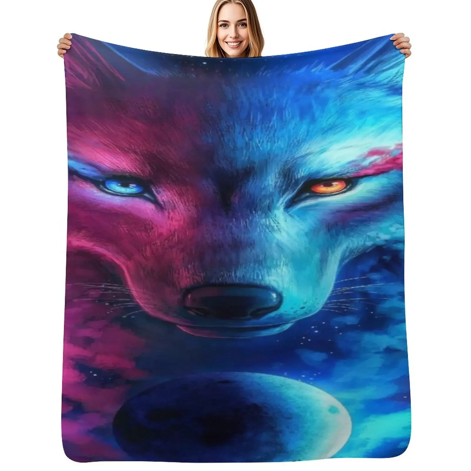 Wolf different eye color Throw Blanket Luxury St warm winter Comforter Bed Blanket
Wolf different eye color Throw Blanket Luxury St warm winter Comforter Bed Blanket