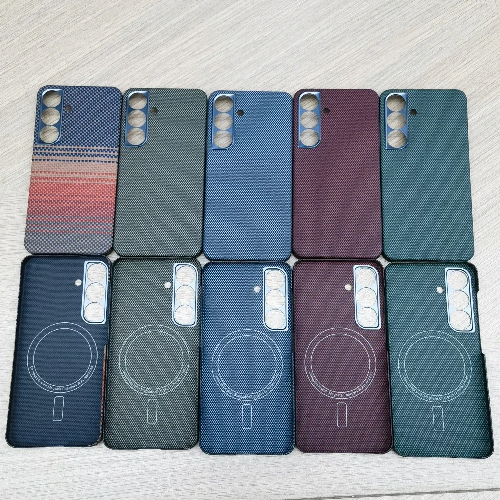 For Magsafe Carbon Fabric Fiber Aramid Case For Samsung Galaxy S25 Plus / S25 Magnetic Magnets Shell
For Magsafe Carbon Fabric Fiber Aramid Case For Samsung Galaxy S25 Plus / S25 Magnetic Magnets Shell