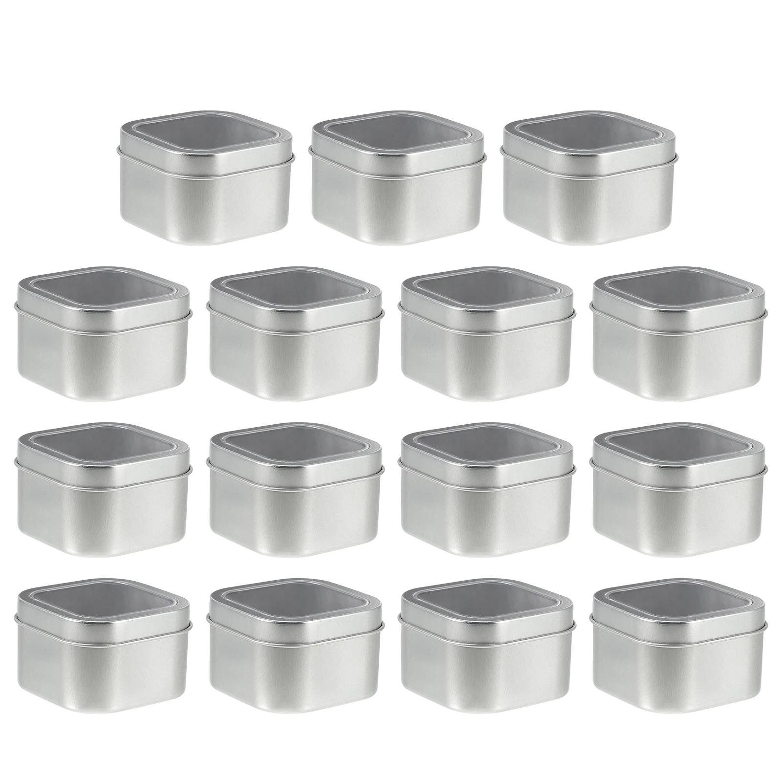 15 Pcs Gift Boxes Tins Storage Containers Clear Window Lids Square Metal Cans Sealed Jars DIY Crafts Tin Canisters
15 Pcs Gift Boxes Tins Storage Containers Clear Window Lids Square Metal Cans Sealed Jars DIY Crafts Tin Canisters