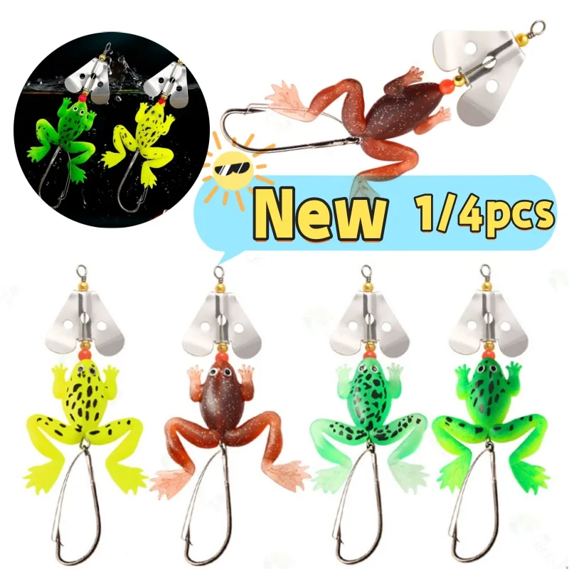 1/4pcs Rubber Bionic Frog Bait 6.5g Lures Artificial Simulated 4 Colors River Lake Sea Fishing Metal Fishing hook
1/4pcs Rubber Bionic Frog Bait 6.5g Lures Artificial Simulated 4 Colors River Lake Sea Fishing Metal Fishing hook