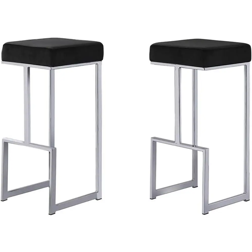 Modern Velvet-Upholstered Bar Stools with Metal Legs, Set of 2 for Kitchen or Home Bar
Modern Velvet-Upholstered Bar Stools with Metal Legs, Set of 2 for Kitchen or Home Bar
