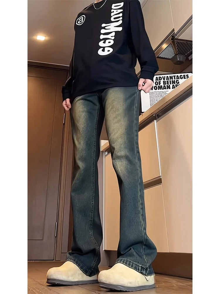 Rust Soil Color Men's Flared Jeans Elastic High Waist Straight Leg American Sle Vintage CleanFit Trousers Youth Trend
Rust Soil Color Men's Flared Jeans Elastic High Waist Straight Leg American Sle Vintage CleanFit Trousers Youth Trend