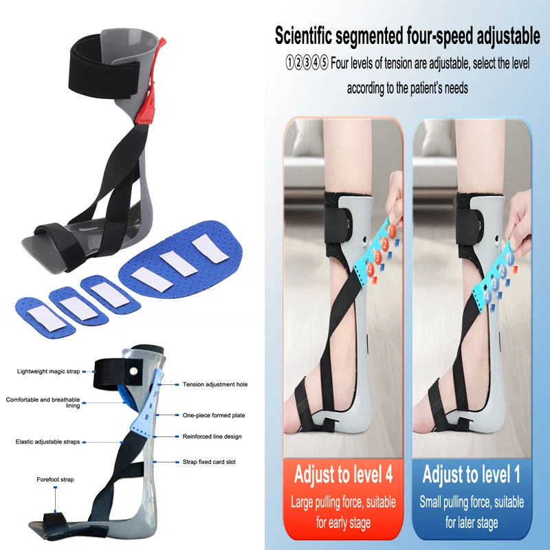 Foot Drop Orthotics Ankle Orthosis Adjustable Elasticity Valgus Orthotics Stroke Hemiplegia Rehabilitation Shoes Foot Supports
Foot Drop Orthotics Ankle Orthosis Adjustable Elasticity Valgus Orthotics Stroke Hemiplegia Rehabilitation Shoes Foot Supports