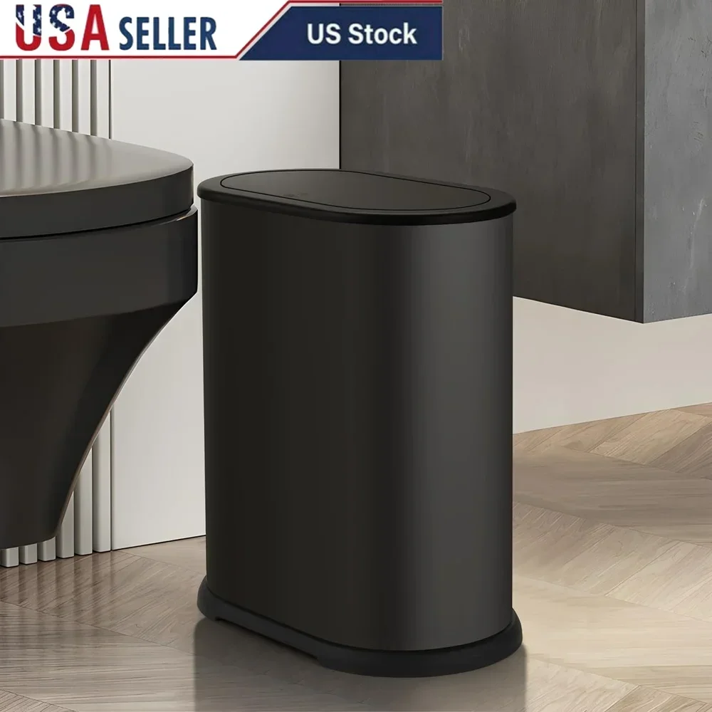 Stainless Steel Trash Can with Pop Up Lid Removable Inner Bucket Narrow Wastebasket Waterproof Odor Seal Ideal Bathroom Office
Stainless Steel Trash Can with Pop Up Lid Removable Inner Bucket Narrow Wastebasket Waterproof Odor Seal Ideal Bathroom Office