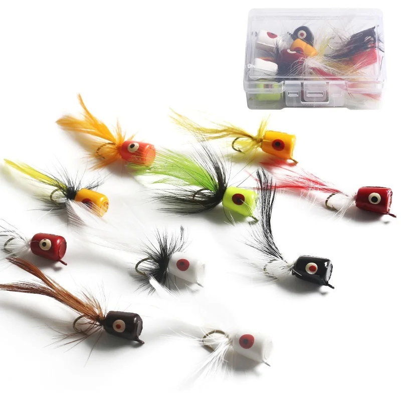 Bass Hooks Fly Fishing Popper Lures For Sunfish Bluegill Crappie Bass Panfish Topwater Popper Fly Fishing 10 PCS
Bass Hooks Fly Fishing Popper Lures For Sunfish Bluegill Crappie Bass Panfish Topwater Popper Fly Fishing 10 PCS