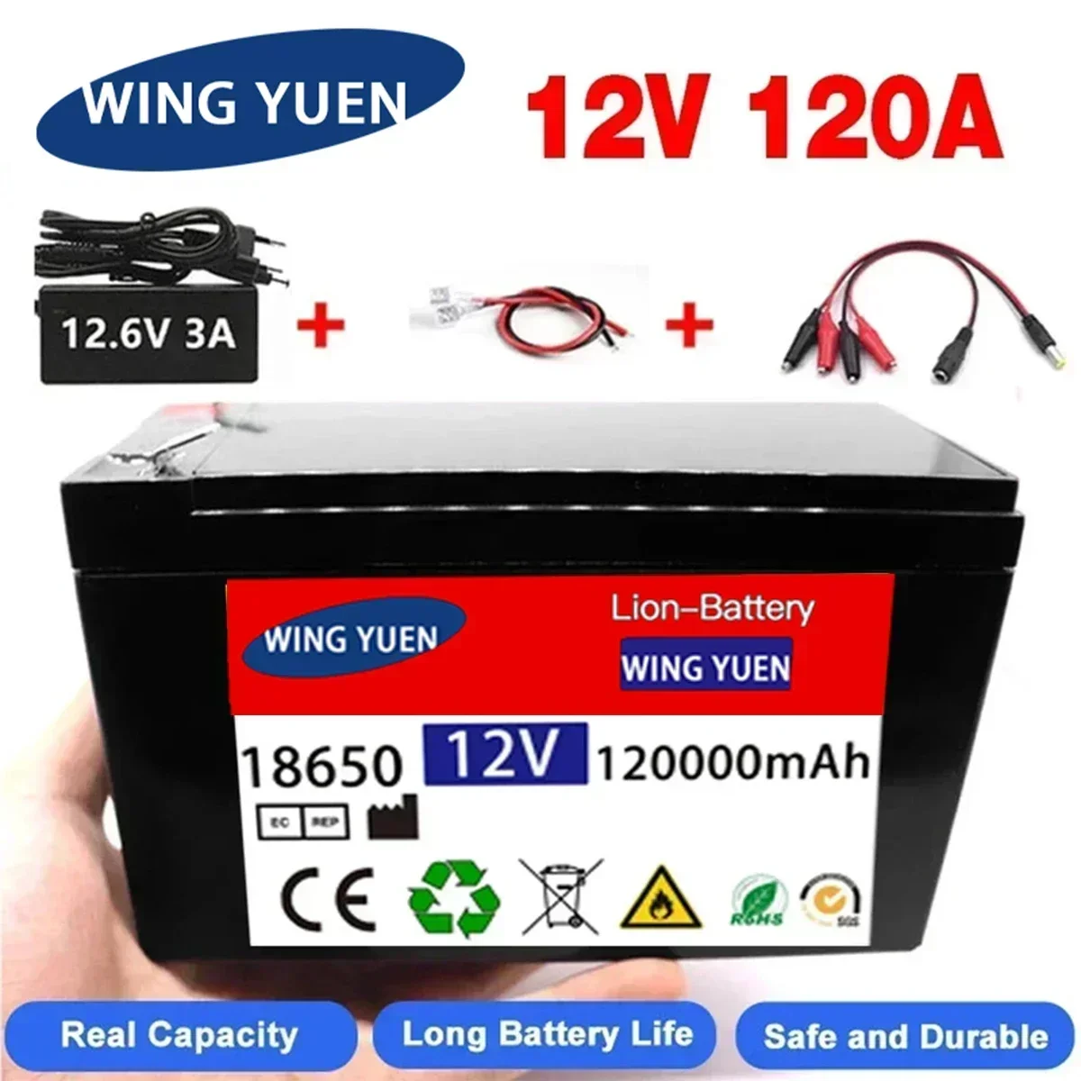 New 12V 45Ah 50Ah 100Ah 120Ah lithium Battery Pack Lithium Iron Phosphate Batteries Built-in BMS For Solar Boat+12.6V Charger
New 12V 45Ah 50Ah 100Ah 120Ah lithium Battery Pack Lithium Iron Phosphate Batteries Built-in BMS For Solar Boat+12.6V Charger