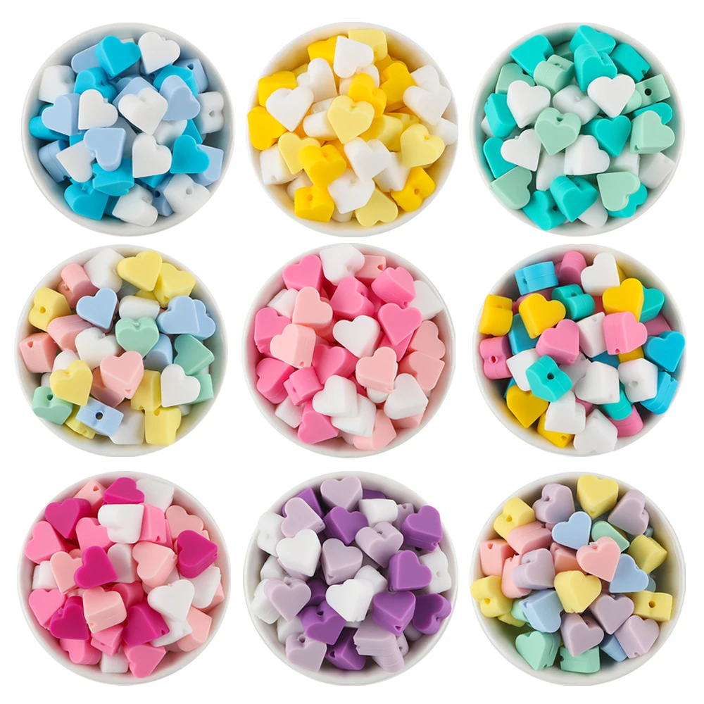 Sunrony 25pcs Mini Heart Silicone Beads Love Bulk Bead For Jewelry Making DIY Necklace Bracelets Keychain Handmade Accessories
Sunrony 25pcs Mini Heart Silicone Beads Love Bulk Bead For Jewelry Making DIY Necklace Bracelets Keychain Handmade Accessories