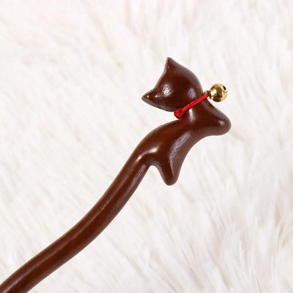 Wooden Cat Hair Stick Headwear Korean Style Chinese Hanfu Style Hair Clip Hair Fork Barrettes Cartoon Aniaml Hairpin
Wooden Cat Hair Stick Headwear Korean Style Chinese Hanfu Style Hair Clip Hair Fork Barrettes Cartoon Aniaml Hairpin