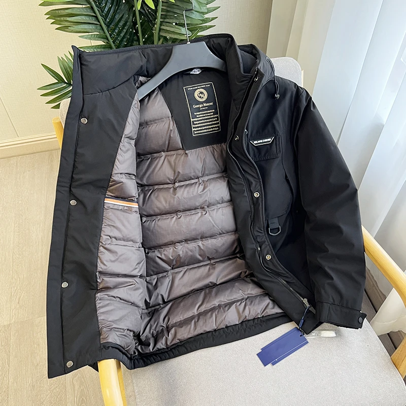 Ultra-Value 90 White Duck down Jacket Men's Winter Warm Outdoor Windproof Casual down Coat Fashionable Urban Style Hooded
Ultra-Value 90 White Duck down Jacket Men's Winter Warm Outdoor Windproof Casual down Coat Fashionable Urban Style Hooded
