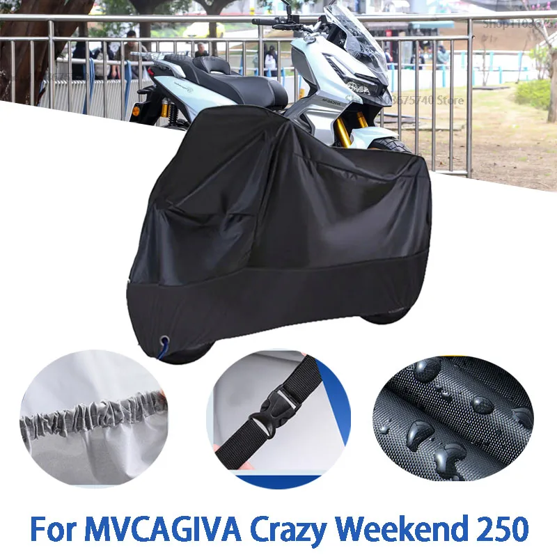Полные чехлы для мотоцикла для MVCAGIVA Crazy Weekend 250, автомобиль на открытом воздухе, защита от солнца, защита от пыли, без ушей, утолщенный оксфордский чехол
Полные чехлы для мотоцикла для MVCAGIVA Crazy Weekend 250, автомобиль на открытом воздухе, защита от солнца, защита от пыли, без ушей, утолщенный оксфордский чехол