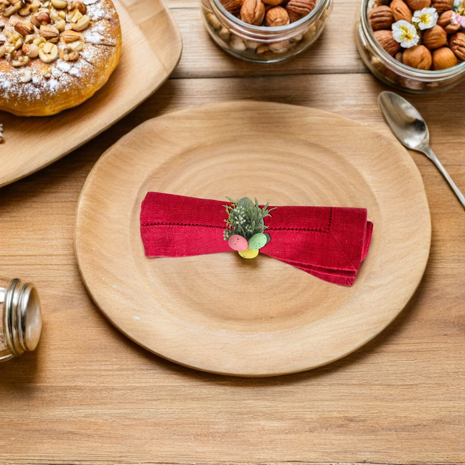 6Pcs Easter Napkin Rings Set Egg Shaped Napkin Buckle Decors Vibrant Green Leaves for Dining Table Centerpiece Holiday Party
6Pcs Easter Napkin Rings Set Egg Shaped Napkin Buckle Decors Vibrant Green Leaves for Dining Table Centerpiece Holiday Party