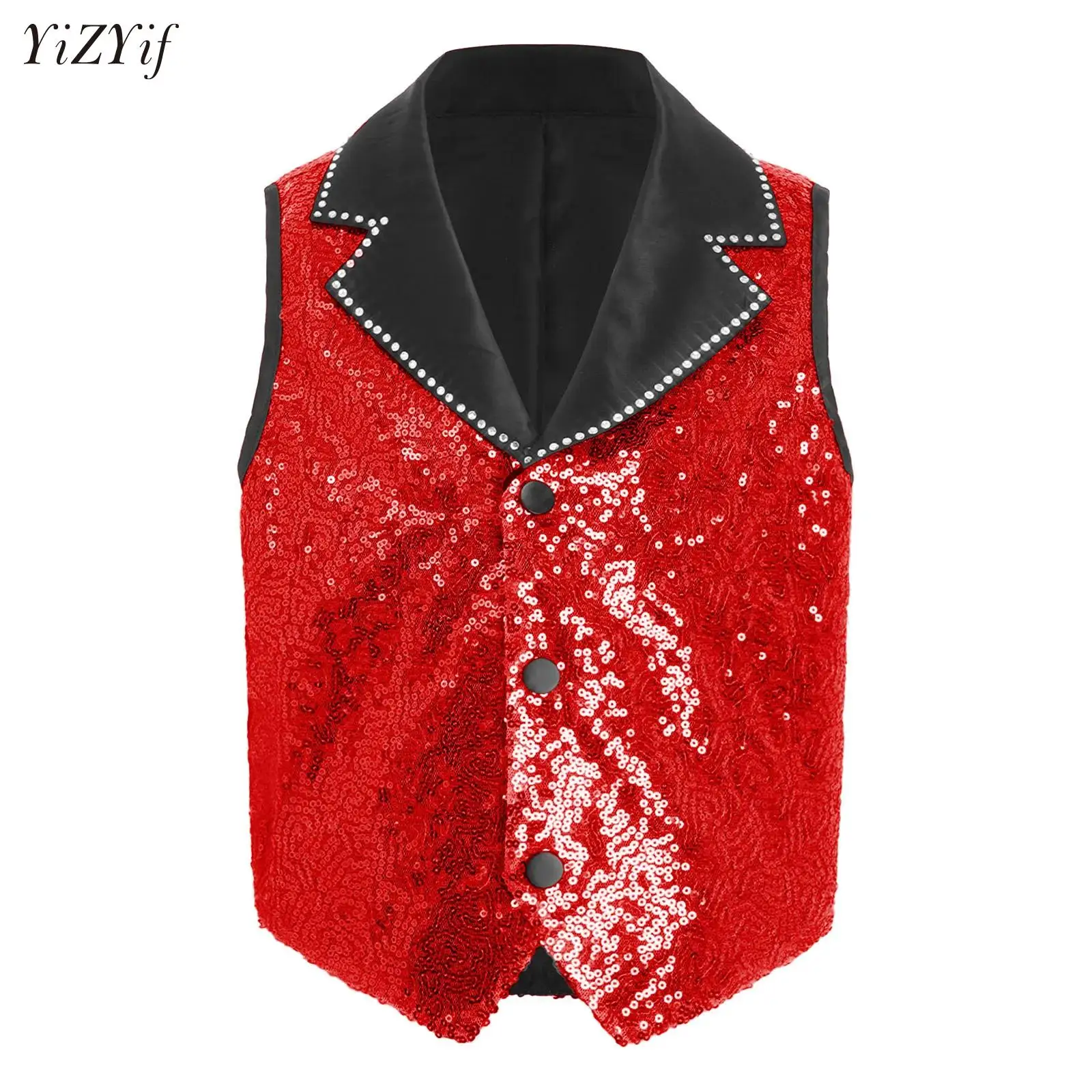 Kids Boys Girls Sequin Stage Performance Tops Formal Wedding Vest Sleeveless Asymmetrical Tank Top Birthday Party Banquet Choir
Kids Boys Girls Sequin Stage Performance Tops Formal Wedding Vest Sleeveless Asymmetrical Tank Top Birthday Party Banquet Choir