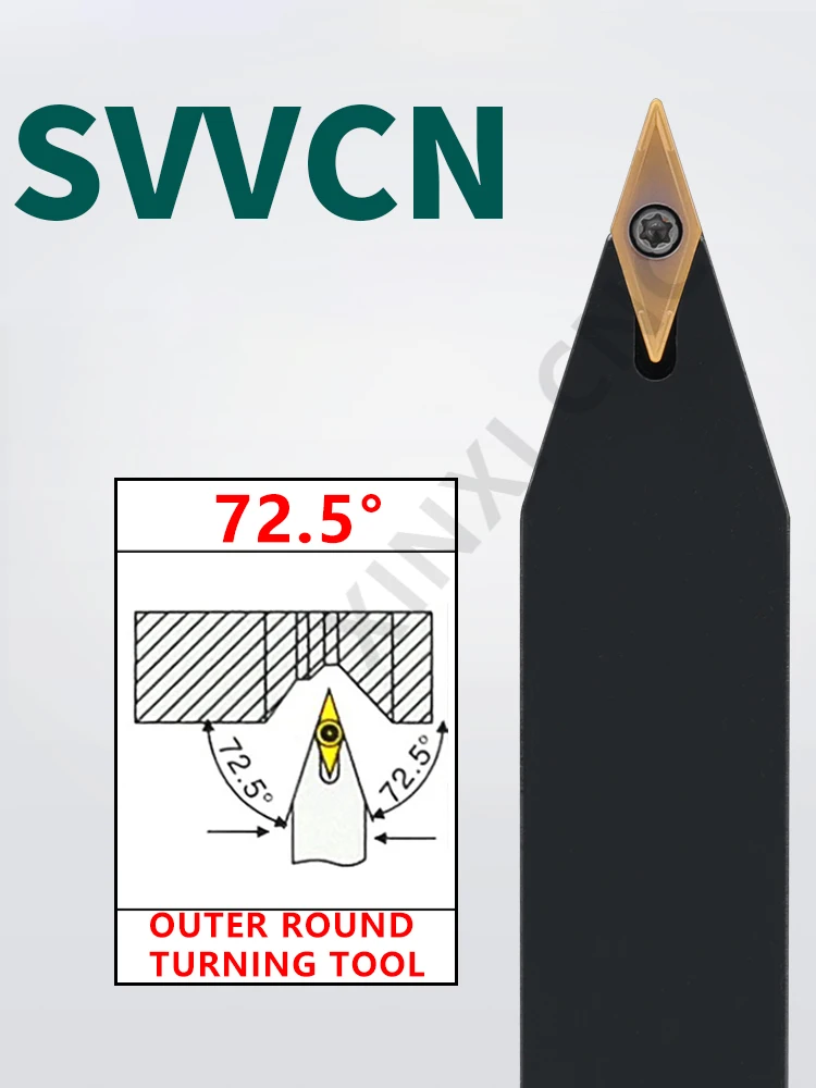 SVVCN2020K16 2525M16 CNC Lathe External Turning Tool Holder with Centering Tip for Precision Machining
SVVCN2020K16 2525M16 CNC Lathe External Turning Tool Holder with Centering Tip for Precision Machining