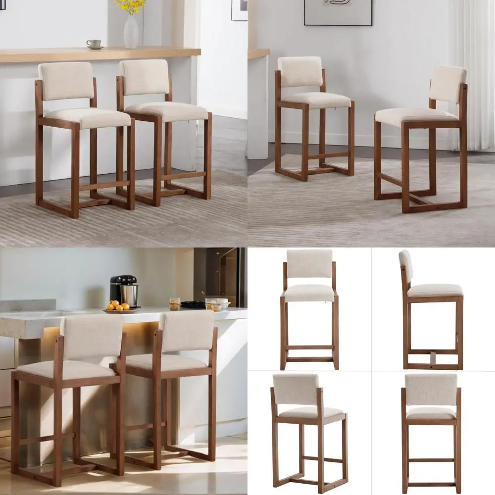 Набор из 2 льняных стульев для барной стойки, высота сиденья 26 дюймов, деревянные ножки, открытая спинка, бежевый цвет, для дома, кухни или паба
Набор из 2 льняных стульев для барной стойки, высота сиденья 26 дюймов, деревянные ножки, открытая спинка, бежевый цвет, для дома, кухни или паба