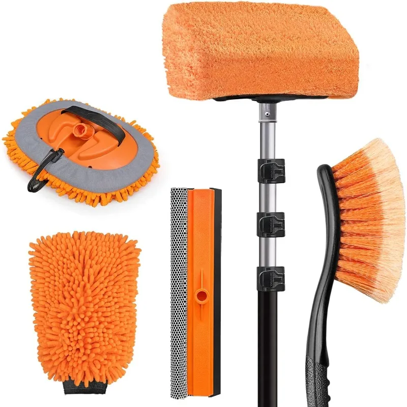 4-12ft Car Cleaning Kit, The Ultimate RV,Truck Washing Set with Soft Wash Brush, Tire Brush, Window Squeegee, Car Wash Mitt
4-12ft Car Cleaning Kit, The Ultimate RV,Truck Washing Set with Soft Wash Brush, Tire Brush, Window Squeegee, Car Wash Mitt