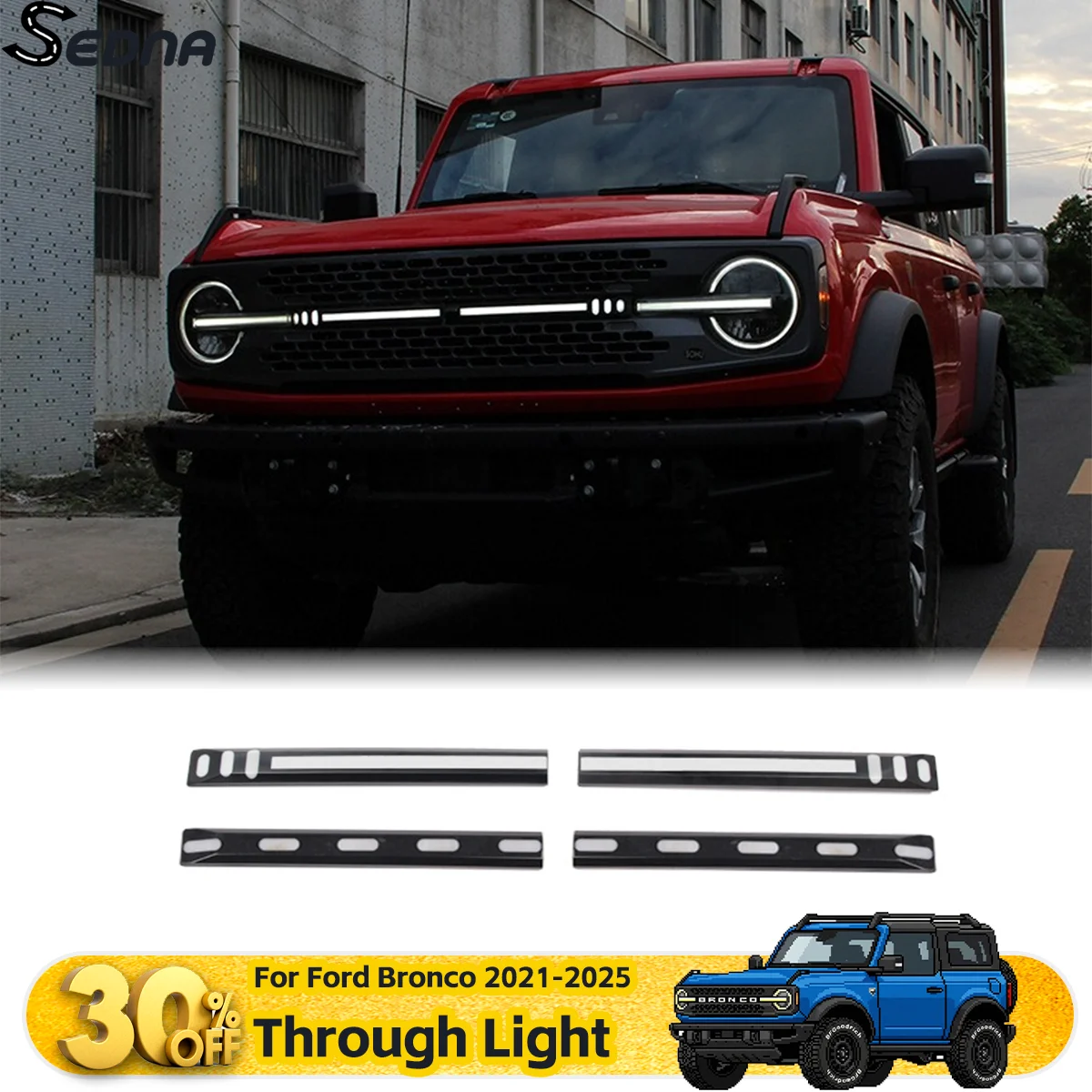 Car Front Bumper Modification For Ford Bronco 2021 2022 2/4 Door Through Light Decorative Light Strip Car Accessories
Car Front Bumper Modification For Ford Bronco 2021 2022 2/4 Door Through Light Decorative Light Strip Car Accessories
