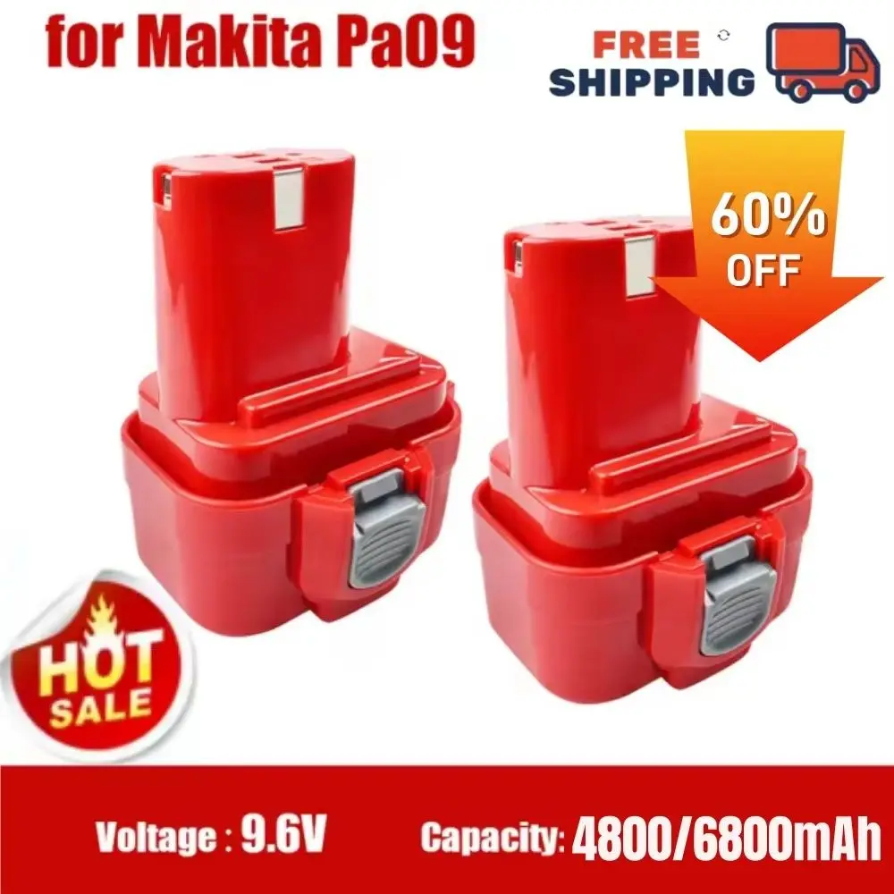 for Makita 9.6V 4.8/6.8/9.8/12.8Ah PA09 9120 9134 9135 9135A 9102 6207D 6222D 6261D 6207D 192595-8 192596-6 Power Tool Battery
for Makita 9.6V 4.8/6.8/9.8/12.8Ah PA09 9120 9134 9135 9135A 9102 6207D 6222D 6261D 6207D 192595-8 192596-6 Power Tool Battery