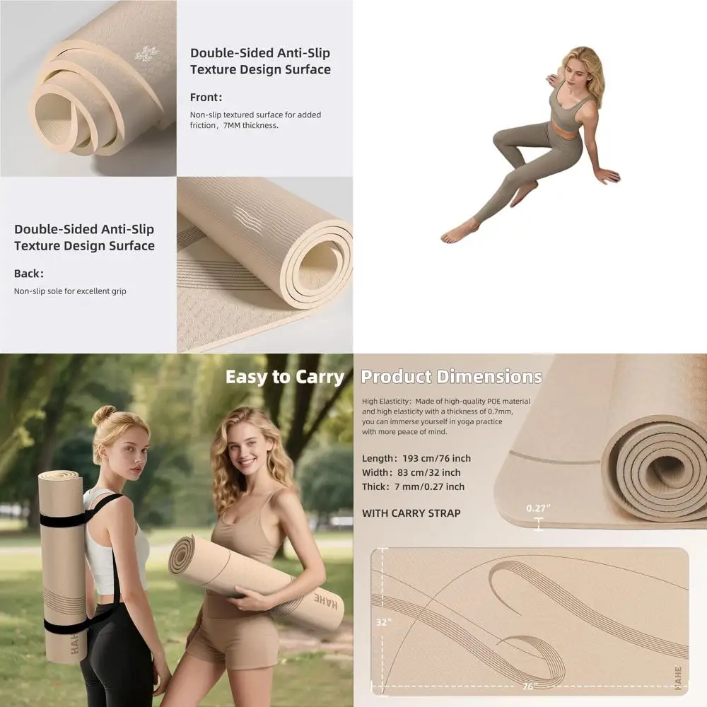 Thick 76x32 Exercise Mat for Yoga, Pilates, Fitness, and Stretching - Ideal for Men and Women
Thick 76x32 Exercise Mat for Yoga, Pilates, Fitness, and Stretching - Ideal for Men and Women