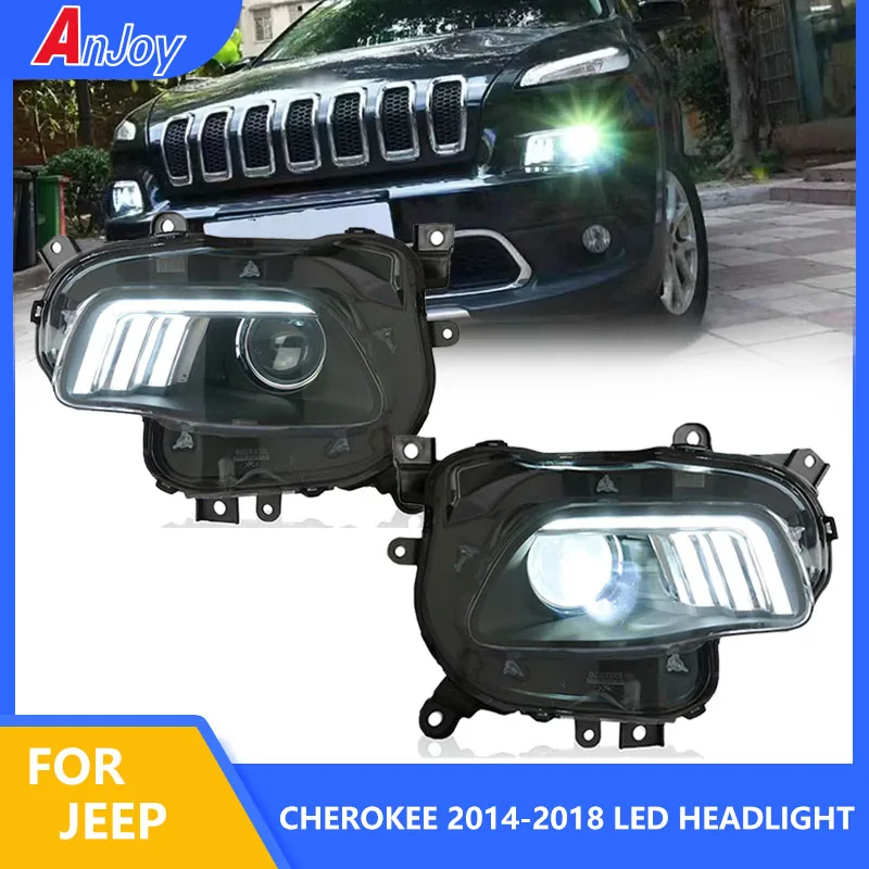 Новый стиль автомобильные светодиодные фары для Jeep Cherokee 2014-2018, полностью светодиодные фары в сборе, обновление линз проектора, аксессуары
Новый стиль автомобильные светодиодные фары для Jeep Cherokee 2014-2018, полностью светодиодные фары в сборе, обновление линз проектора, аксессуары
