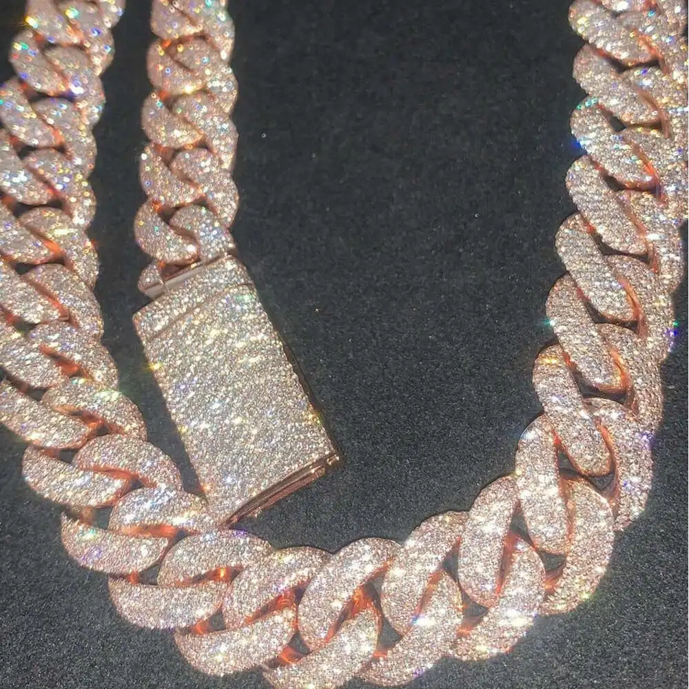 Custom Made 12mm Cuban Chain Round Honeycomb Setting 925 Silver Vvs Moissanite Hip Hop Cuban Chain Necklace
Custom Made 12mm Cuban Chain Round Honeycomb Setting 925 Silver Vvs Moissanite Hip Hop Cuban Chain Necklace