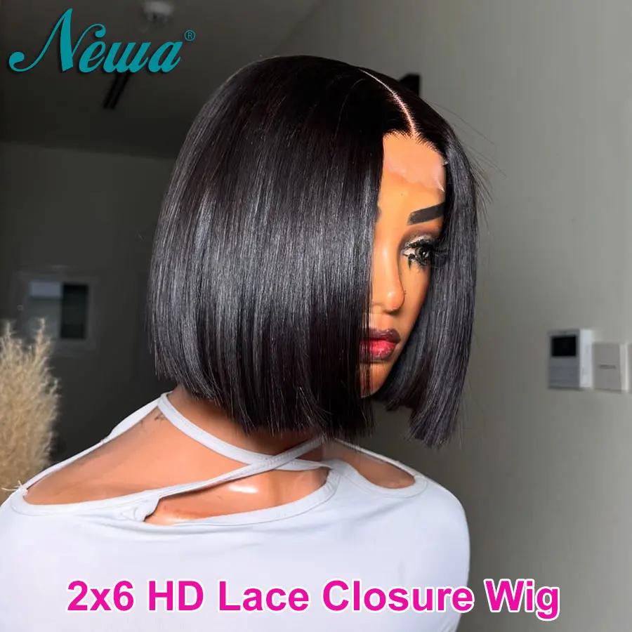 Newa Hair 2x6 Deep Part Short Bob Wig Glueless Ready Wear Wig 6inch Deep Part Invisible HD Lace Closure Wig For Women Pre Plucke
Newa Hair 2x6 Deep Part Short Bob Wig Glueless Ready Wear Wig 6inch Deep Part Invisible HD Lace Closure Wig For Women Pre Plucke