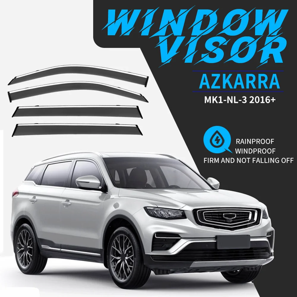 Chrome Strips Rain Guards for Geely Azkarra 2020-2023 Window Visor Wind Deflectors Door Visor Vent Shades
Chrome Strips Rain Guards for Geely Azkarra 2020-2023 Window Visor Wind Deflectors Door Visor Vent Shades