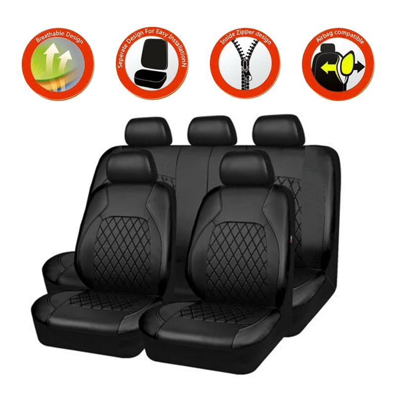 Universal Car Seat Cover PU Leather Car Seat Cushion For Front And Rear Seats With Headrest Cover Protection For Car SUV Truck
Universal Car Seat Cover PU Leather Car Seat Cushion For Front And Rear Seats With Headrest Cover Protection For Car SUV Truck