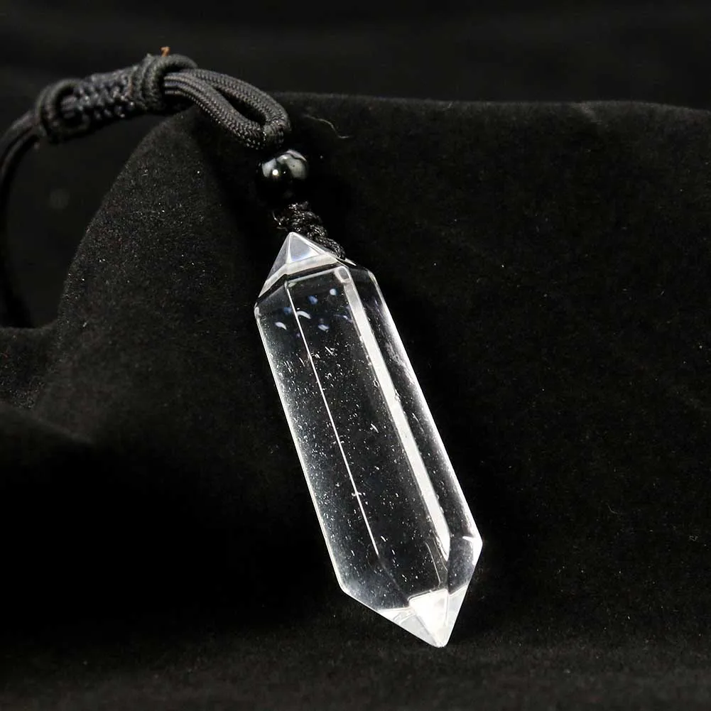 Real Quartz Pendulum Crystal Necklace Handmade Herkimer Pendant Energy Stone Dangle Yoga Hanging Ornament Suncatcher
Real Quartz Pendulum Crystal Necklace Handmade Herkimer Pendant Energy Stone Dangle Yoga Hanging Ornament Suncatcher