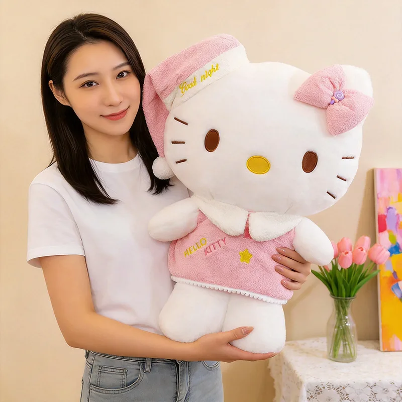 35/50/65cm Big Size Hello Kitty Pink Pajamas Plushies Sanrio Plush Kawaii Anime Stuffed Doll Cute Peluche Ornaments Toy Gifts
35/50/65cm Big Size Hello Kitty Pink Pajamas Plushies Sanrio Plush Kawaii Anime Stuffed Doll Cute Peluche Ornaments Toy Gifts