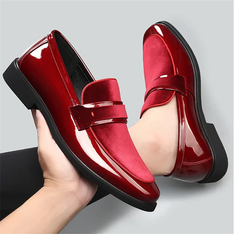 Men's Dress Shoes Luxury Patent Leather Red Wedding Shoes Men Formal Shoes Classic Slip on Loafers Red Business Leather Footwear
Men's Dress Shoes Luxury Patent Leather Red Wedding Shoes Men Formal Shoes Classic Slip on Loafers Red Business Leather Footwear