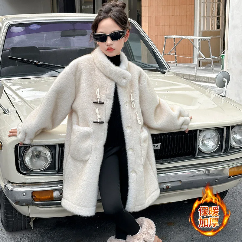 Girls Wool Long Coat Children 2024 New Autumn Winter Fashion Simple Casual Warm Coat Korean Simple Style Coat Clothes
Girls Wool Long Coat Children 2024 New Autumn Winter Fashion Simple Casual Warm Coat Korean Simple Style Coat Clothes
