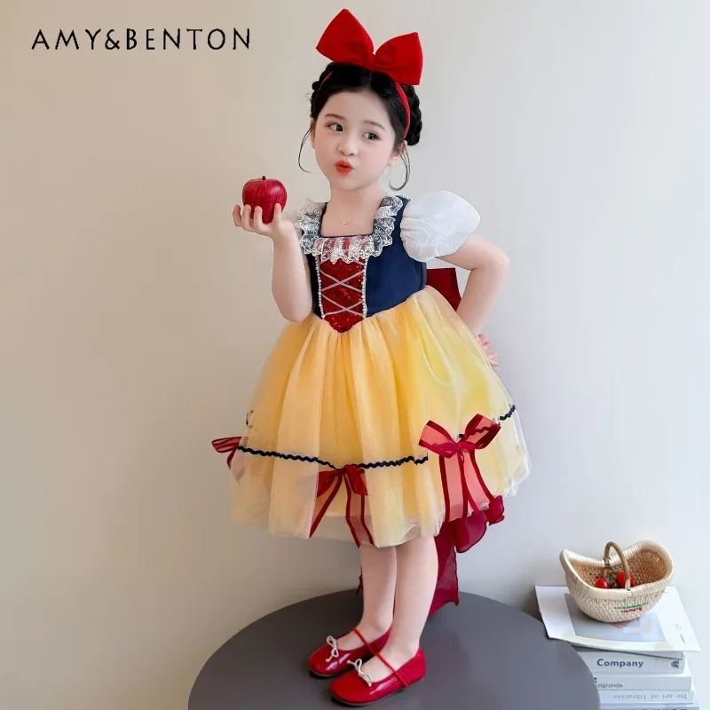 Kids Lolita Princess Tutu Dress Girls Summer Puff Sleeve Dress with Big Bow Back for Birthday Party Halloween Carnival Christmas
Kids Lolita Princess Tutu Dress Girls Summer Puff Sleeve Dress with Big Bow Back for Birthday Party Halloween Carnival Christmas