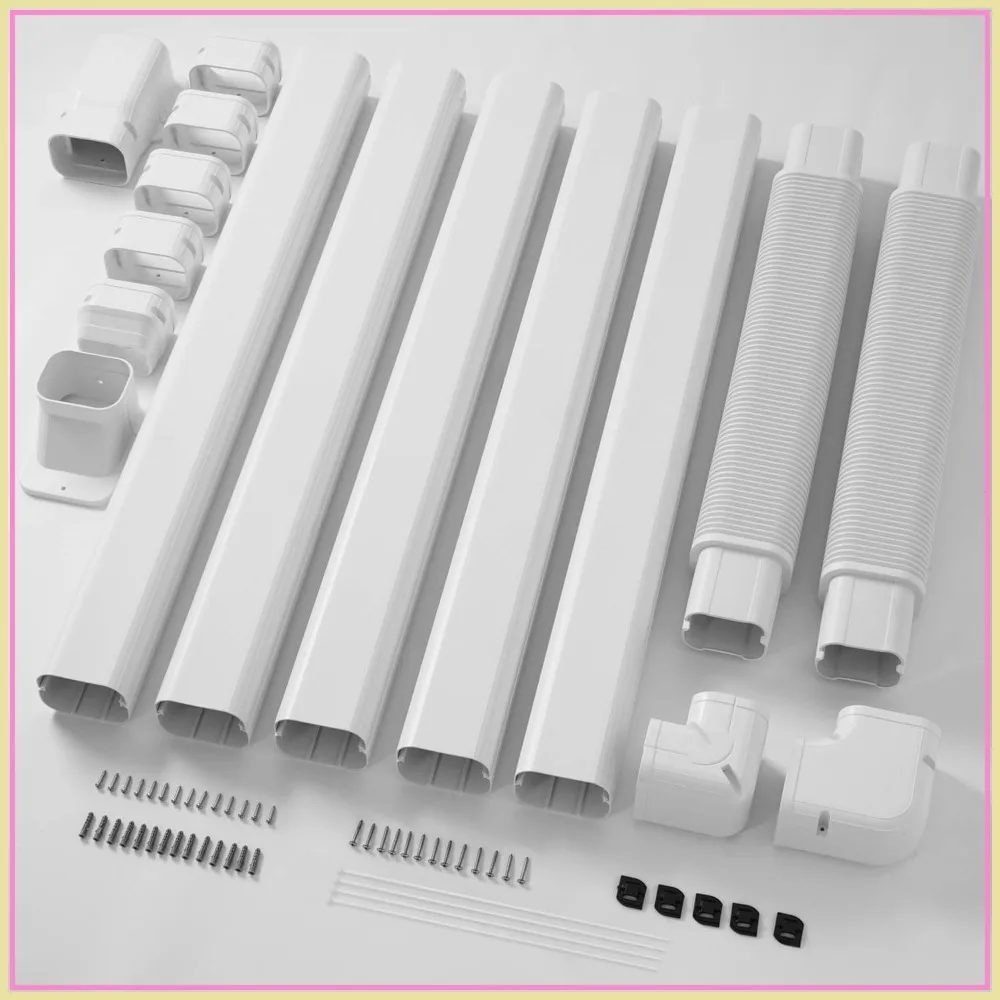 16ft Mini Split Line Set Cover Kit, Decorative PVC Lineset Cover for AC, Heat Pump, HVAC, White
16ft Mini Split Line Set Cover Kit, Decorative PVC Lineset Cover for AC, Heat Pump, HVAC, White
