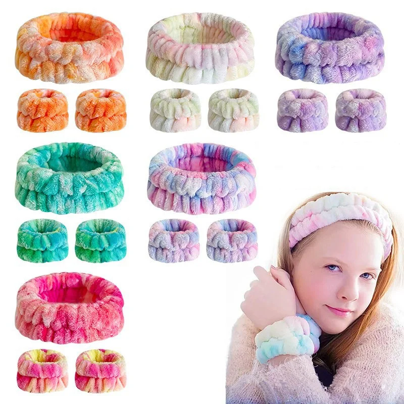 Velvet tie dye stretch yoga headband Headband for face washing makeup
Velvet tie dye stretch yoga headband Headband for face washing makeup