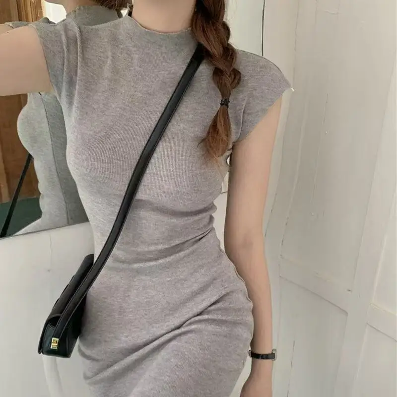 Summer Women Fashion Versatile Colorful Prom Dress Lady Casual Comfortable Slim Fit Skirts Female Sexy Half High Collar Dress
Summer Women Fashion Versatile Colorful Prom Dress Lady Casual Comfortable Slim Fit Skirts Female Sexy Half High Collar Dress