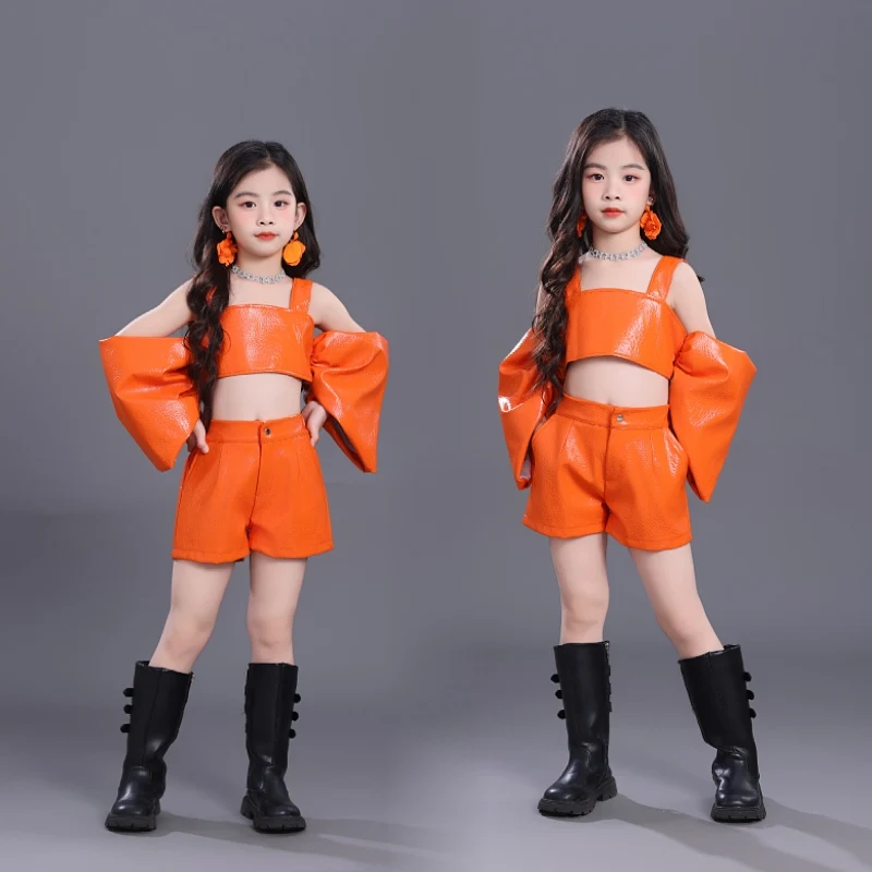Children Street Dance Clothes Kids Hip Hop Clothing Girls Orange Outfit Jazz Dance Costume Stage Catwalk Kpop Wear XS9405
Children Street Dance Clothes Kids Hip Hop Clothing Girls Orange Outfit Jazz Dance Costume Stage Catwalk Kpop Wear XS9405