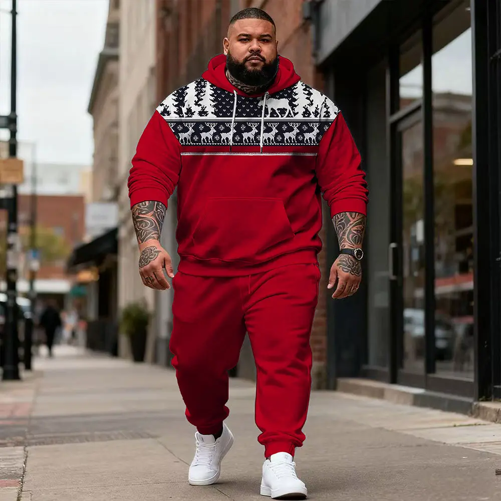 S-9xl plus size Men's 2-Piece Hoodie Set in Ethnic Design - Cozy, Trendy Wear for Big & Tall Guys, Ideal for Spring
S-9xl plus size Men's 2-Piece Hoodie Set in Ethnic Design - Cozy, Trendy Wear for Big & Tall Guys, Ideal for Spring