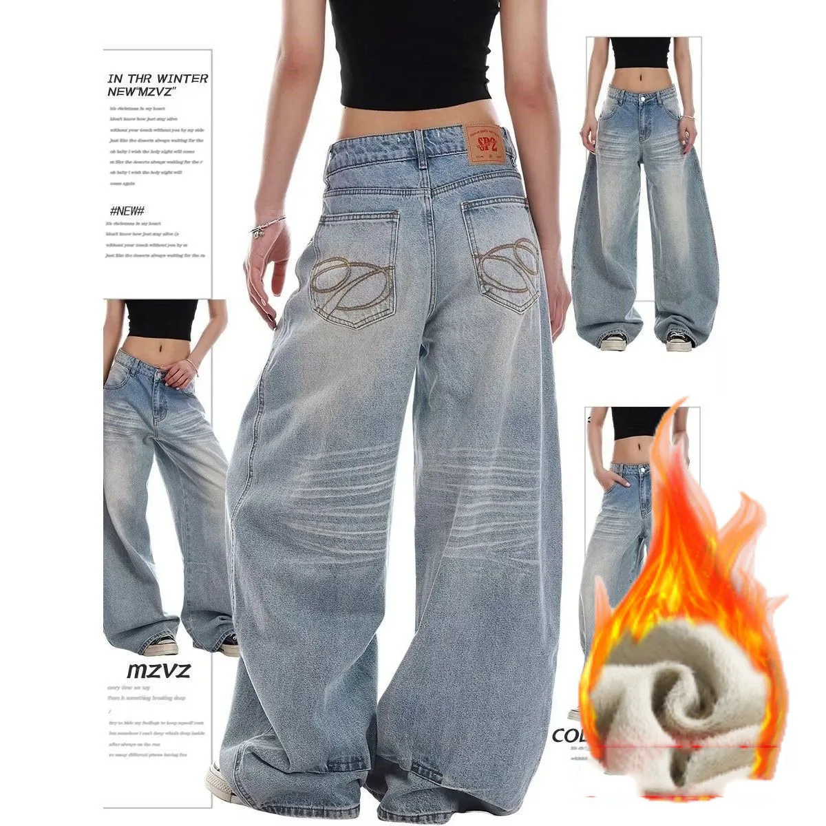 Denim Pants Women Baggy Jeans Y2K Trendy Loose Fit High Waisted Vintage Design Casual Female Streetwear Fashion Outfits Pants
Denim Pants Women Baggy Jeans Y2K Trendy Loose Fit High Waisted Vintage Design Casual Female Streetwear Fashion Outfits Pants