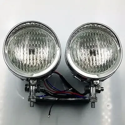 Chrome Bottom Mount Dual Metal Headlight For Harley Kawasaki Honda Suzuki Yamaha
Chrome Bottom Mount Dual Metal Headlight For Harley Kawasaki Honda Suzuki Yamaha