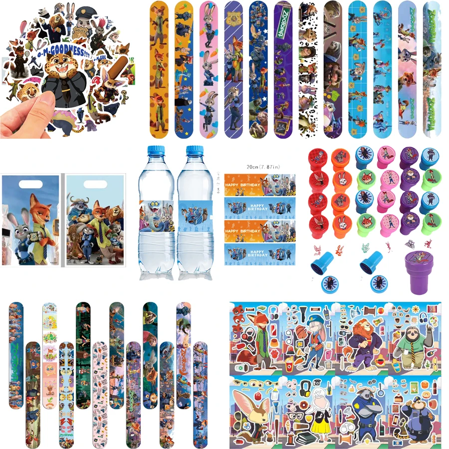 Сувениры для вечеринки Zootopia, этикетка для бутылки с водой, браслеты, наклейки, украшения для дня рождения, сумка для подарков, рождественские чулок, наполнители
Сувениры для вечеринки Zootopia, этикетка для бутылки с водой, браслеты, наклейки, украшения для дня рождения, сумка для подарков, рождественские чулок, наполнители