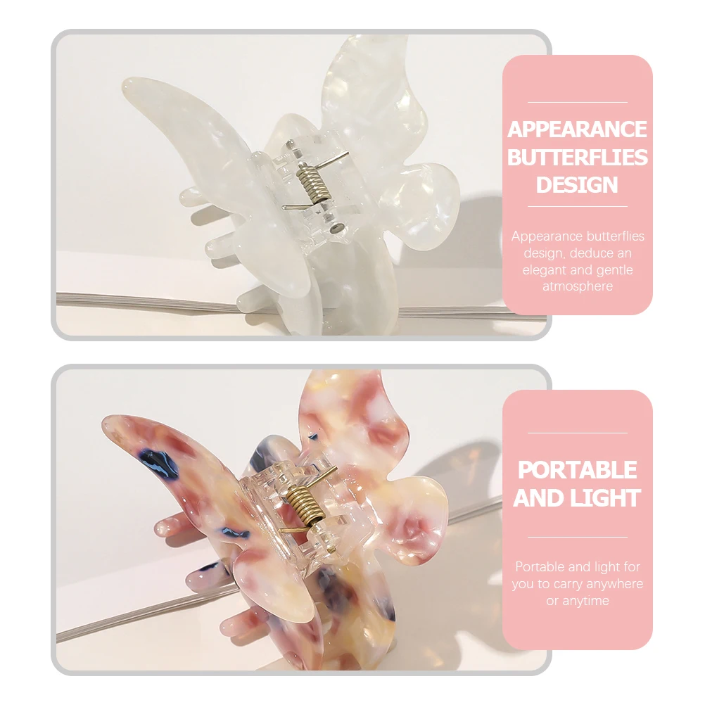 2pcs Butterfly Hair Claws Dense Jaw Barrettes Women Accessories Non Slip Portable Suitable Hairstyles Hair Care Styling
2pcs Butterfly Hair Claws Dense Jaw Barrettes Women Accessories Non Slip Portable Suitable Hairstyles Hair Care Styling