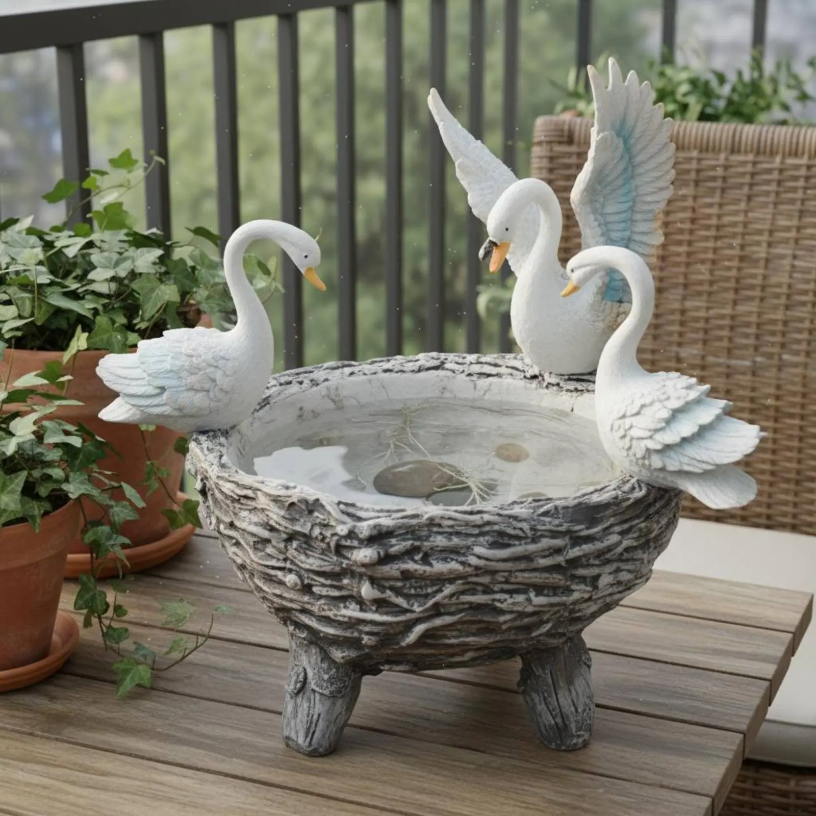 Swan Planter Hydroponic Water-Bird Flower Pot Pot Mini Landscape Planter Cute Garden Decor Elegant Design for Balcony, Courtyard
Swan Planter Hydroponic Water-Bird Flower Pot Pot Mini Landscape Planter Cute Garden Decor Elegant Design for Balcony, Courtyard