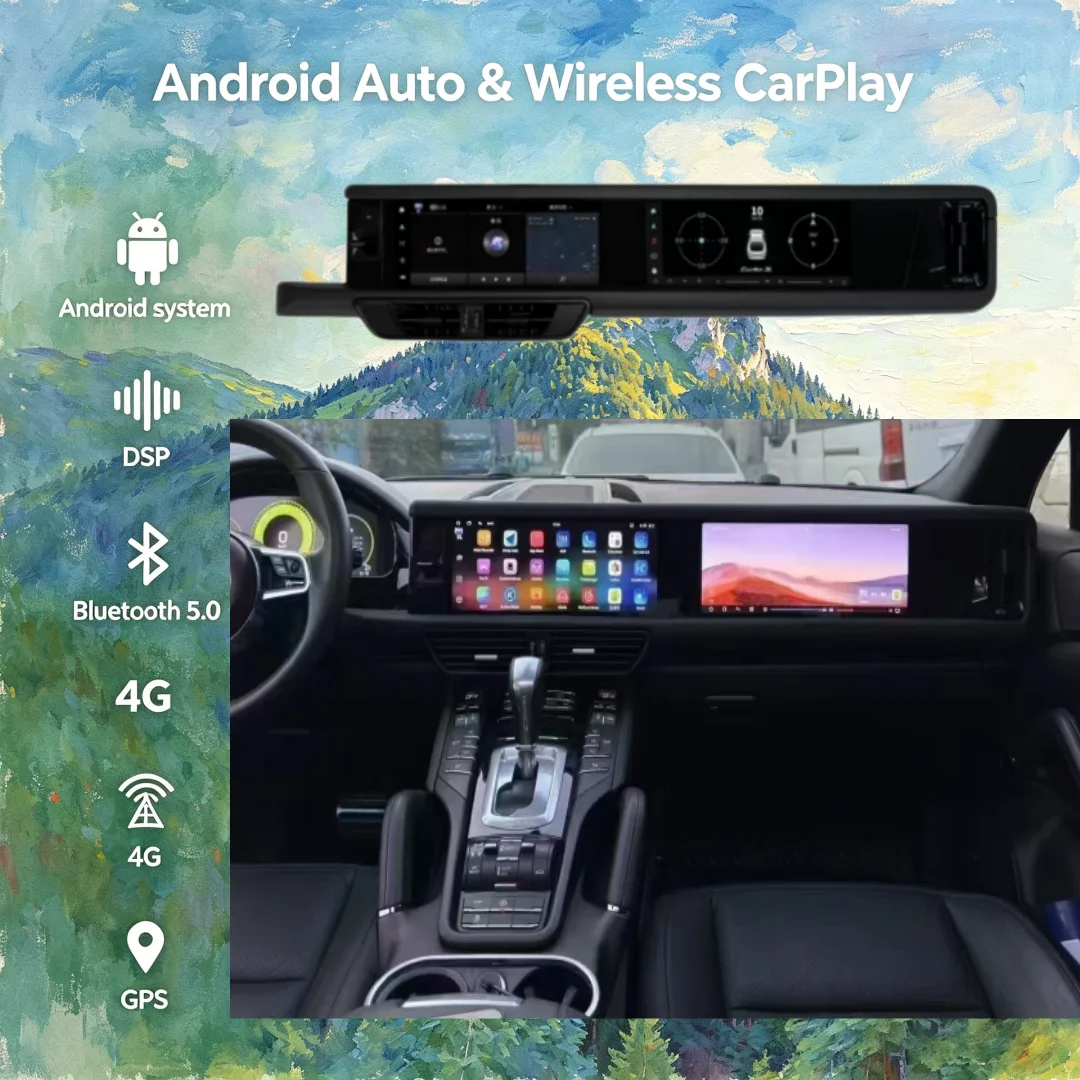 Dual Touch Screen Android 14 Car Radio For Porsche Cayenne 2010-2017 Audio Auto Stereo Multimedia Video Player Head Unit Carplay
Dual Touch Screen Android 14 Car Radio For Porsche Cayenne 2010-2017 Audio Auto Stereo Multimedia Video Player Head Unit Carplay