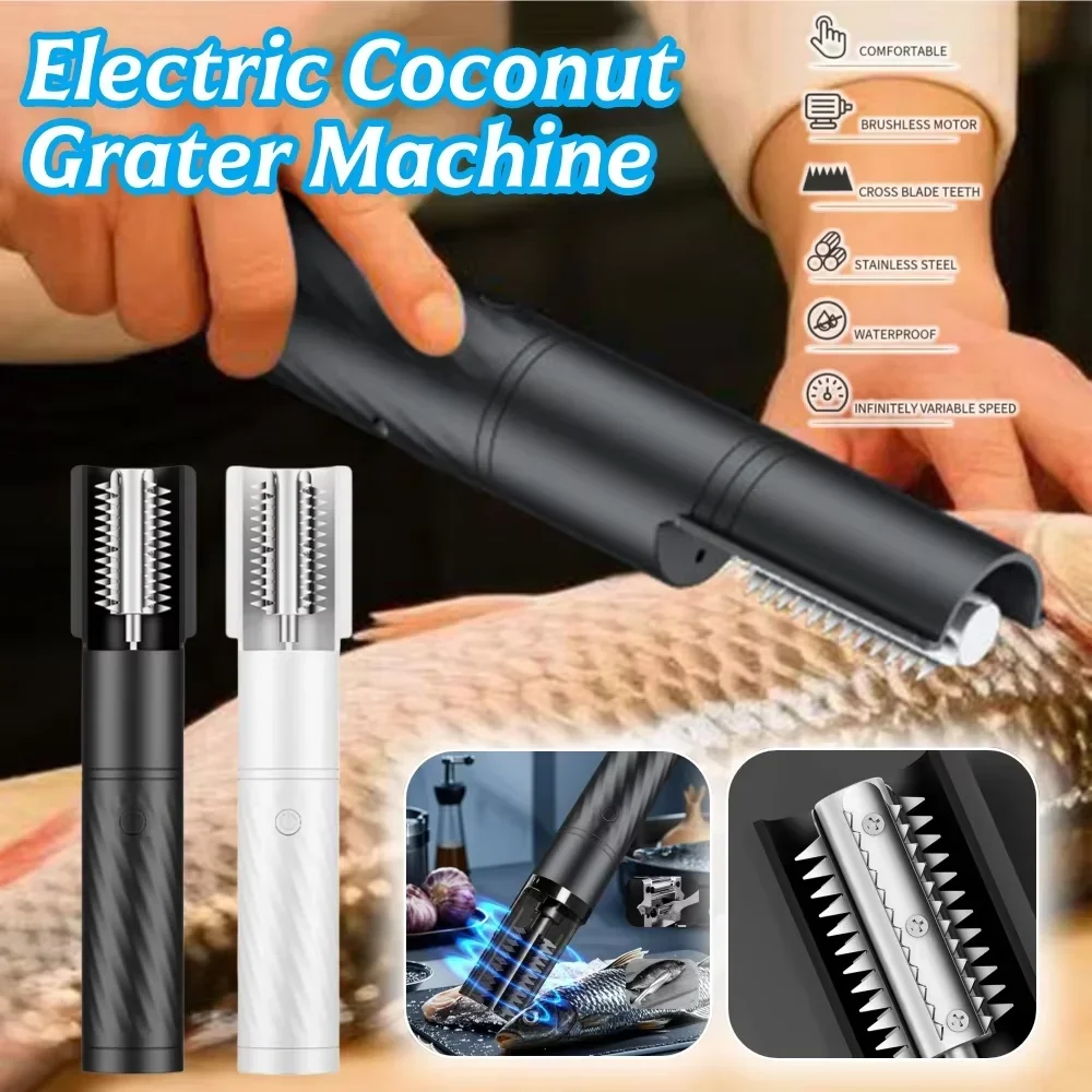 Electric Coconut Grater Machine Stainless Steel Scraper Portable Roller for Home Kitchen Scaling Fish and Scraping Coconuts
Electric Coconut Grater Machine Stainless Steel Scraper Portable Roller for Home Kitchen Scaling Fish and Scraping Coconuts