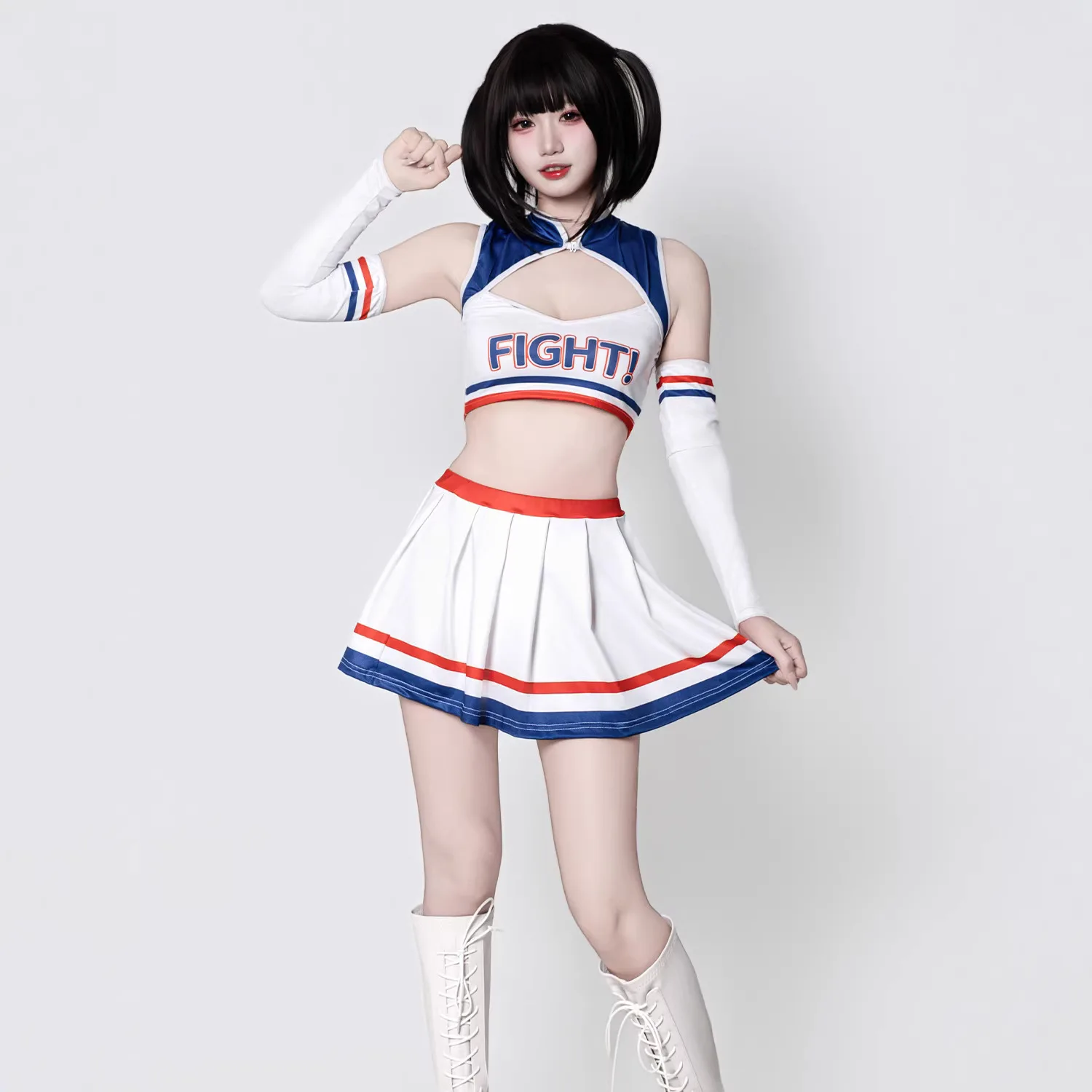 Adult Sleeveless Crop Top Pleated Mini Skirt Uniform Women Cheerleading Costume Sexy Cosplay Lingerie Dance Performance Outfit
Adult Sleeveless Crop Top Pleated Mini Skirt Uniform Women Cheerleading Costume Sexy Cosplay Lingerie Dance Performance Outfit