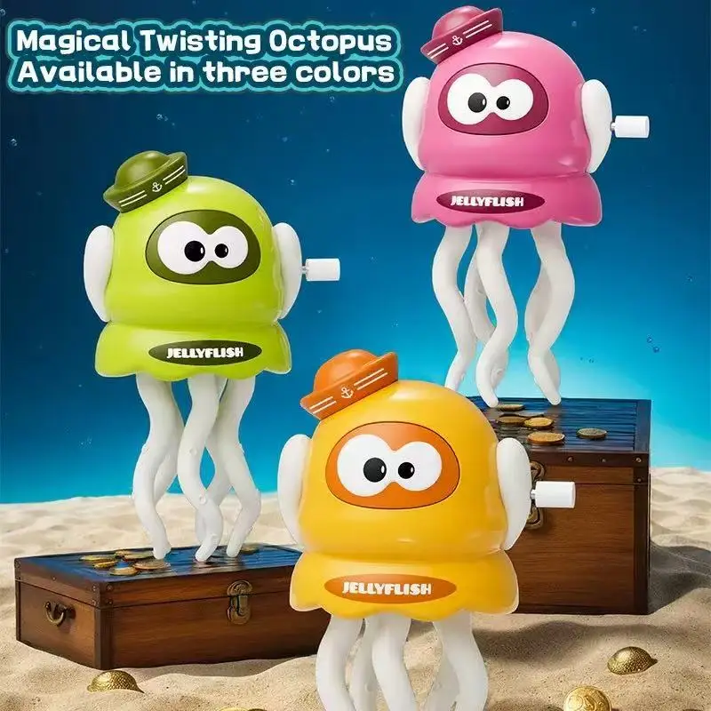 The dancing mechanical octopus. A wind-up-driven amusing swaying octopus. Tentacles writhing and moving abstractly like a toy.
The dancing mechanical octopus. A wind-up-driven amusing swaying octopus. Tentacles writhing and moving abstractly like a toy.